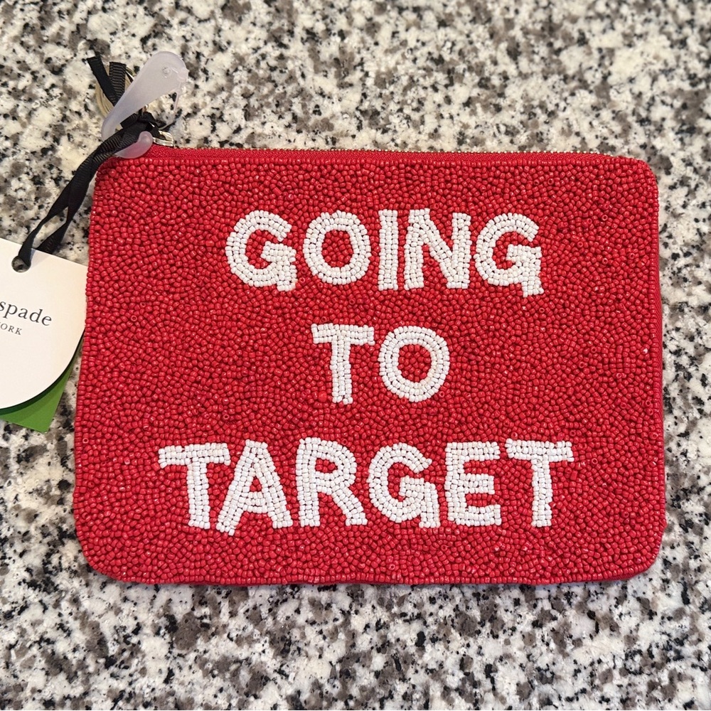 Kate Spade X Target Red Beaded Pouch NWT